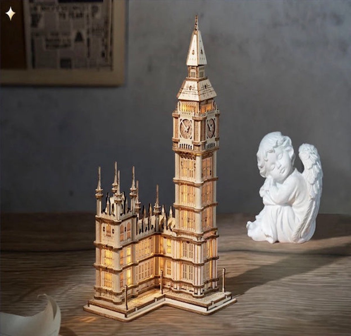 Robotime\u0020Big\u0020Ben\u0020Bouwpakket\u0020DIY\u0020Miniatuur\u0020Knutselen