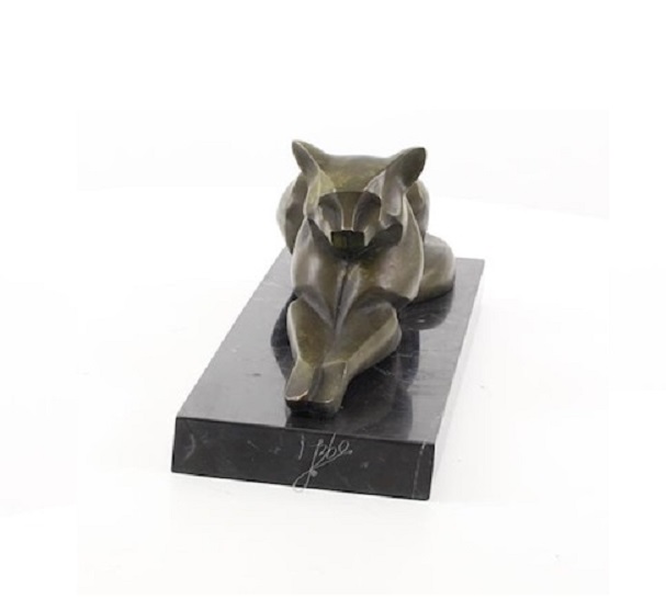 MODERNISTISCH\u0020BRONZEN\u0020BEELD\u0020VAN\u0020EEN\u0020LIGGENDE\u0020KAT