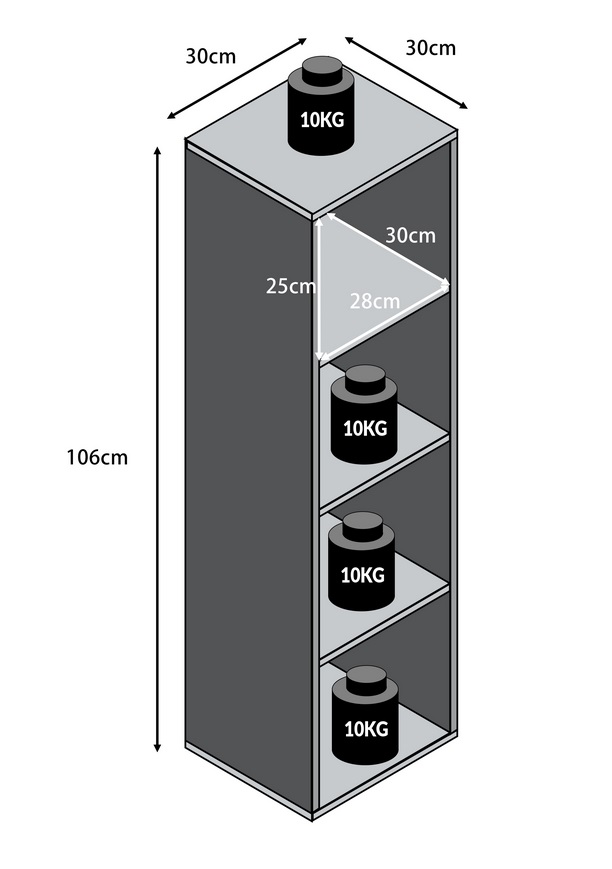 Boekenkast\u0020Skylar\u0020MDF\u002DEiken\u0020106x30x30cm Boekenkast\u0020Skylar\u0020MDF\u002DEiken\u0020106x30x30cm