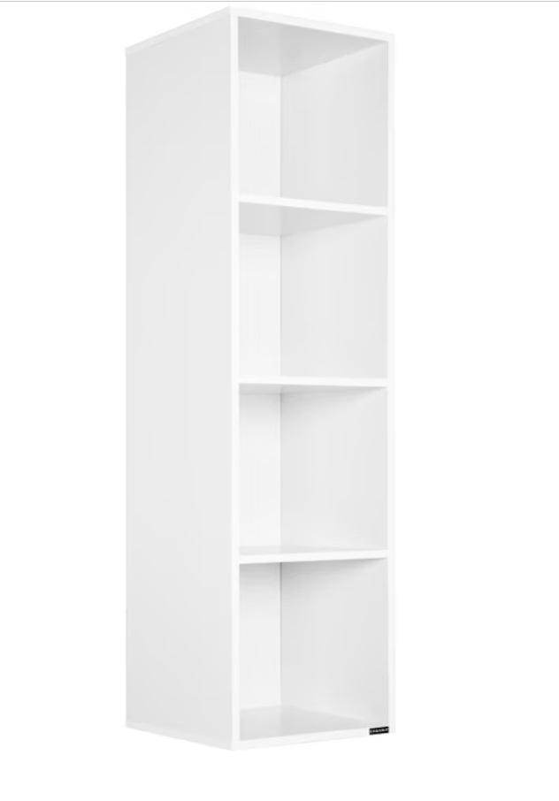 Boekenkast\u0020Skylar\u0020MDF\u002DWit\u0020106x30x30cm
