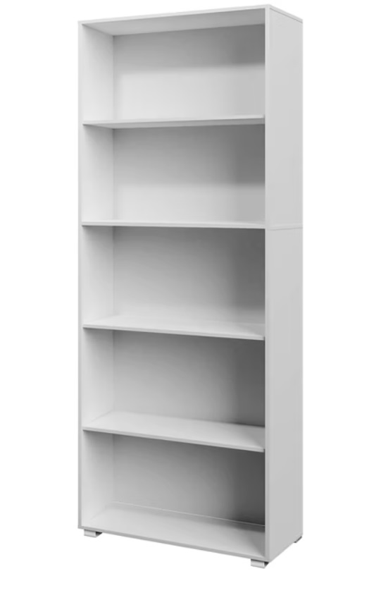 Boekenkast\u0020Vela\u0020Wit\u0020met\u00205\u0020opbergvakken