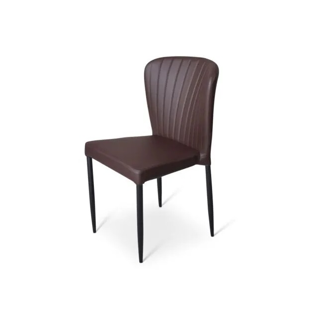 Stapelstoel\u0020Brooklyn\u0020metalen\u0020frame\u0020zitting\u0020kunstleder\u0020donkerbruin