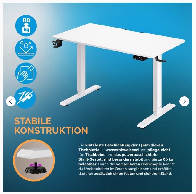 Zit\u0020sta\u0020Bureau\u0020In\u0020hoogte\u0020verstelbaar\u0020wit\u0020140x60x73\u002D118cm Zit\u0020sta\u0020Bureau\u0020In\u0020hoogte\u0020verstelbaar\u0020wit\u0020140x60x73\u002D118cm