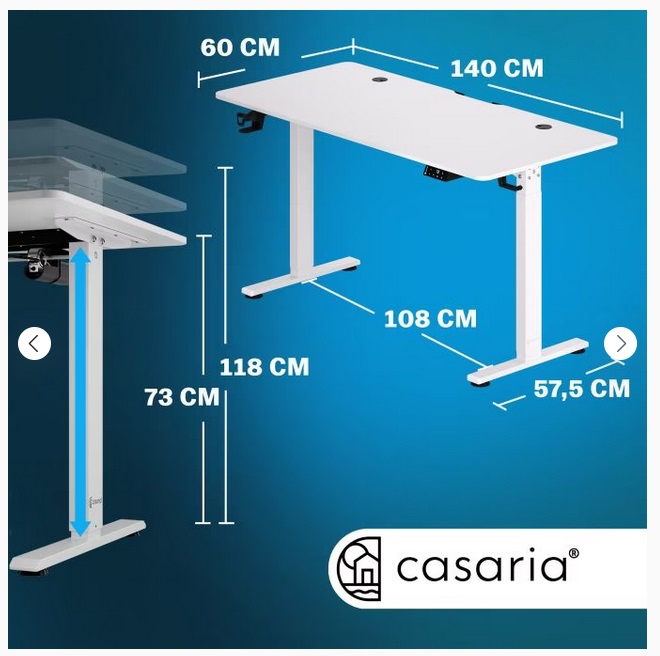 Zit\u0020sta\u0020Bureau\u0020In\u0020hoogte\u0020verstelbaar\u0020wit\u0020140x60x73\u002D118cm Zit\u0020sta\u0020Bureau\u0020In\u0020hoogte\u0020verstelbaar\u0020wit\u0020140x60x73\u002D118cm