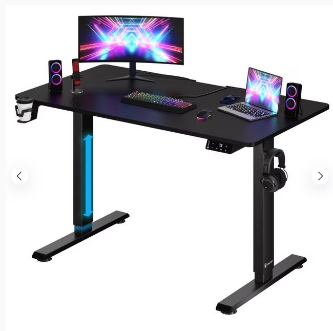 Zit\u0020Sta\u0020Bureau\u0020In\u0020hoogte\u0020verstelbaar\u0020\u002D\u0020Zwart\u0020\u0020110x60x73\u002D118cm