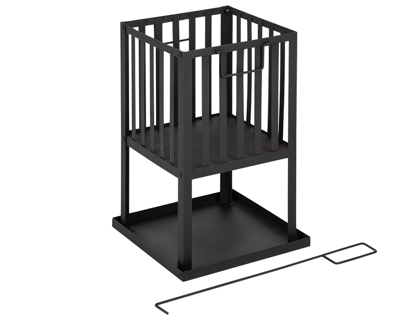 Stalen\u0020Vuurkorf\u0020vierkant\u002032\u0020x\u002032\u0020cm