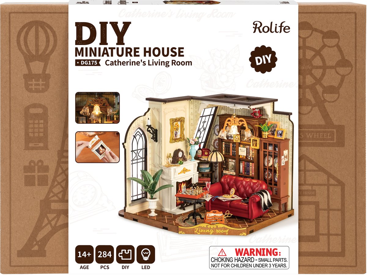 Robotime\u0020Catherine\u0027s\u0020Living\u0020Room\u0020Modelbouw\u0020Knutselen