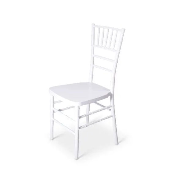 Stapelstoel\u0020Chiavari\u0020kunststof\u0020Wit\u0020incl.\u0020zacht\u0020zitkussen\u0020in\u0020wit