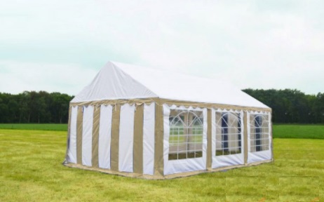 Classic\u0020Plus\u0020Partytent\u0020PVC\u00203x10x2\u0020mtr\u0020in\u0020Wit\u002DZandkleur