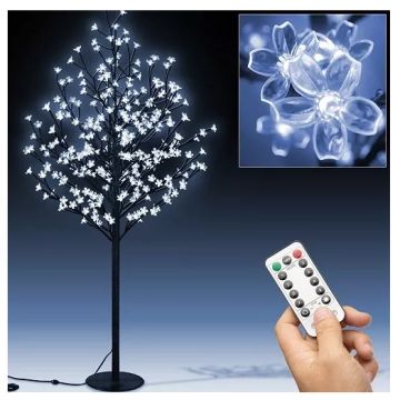 Kerst bloesemboom 180cm met 220 LED's blauwe verlichting voor binnen en buiten
