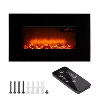 Elektrische haard met open haard vlameffect 1800W met afstandsbediening