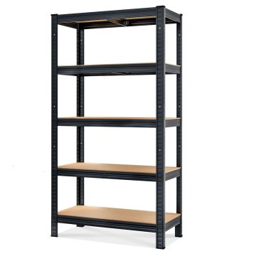 Stellingkast boutloos Zwart 180x90x40cm tot 875kg