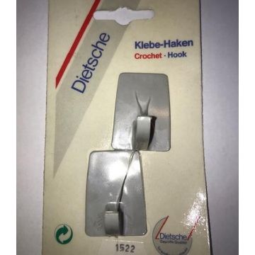 Universele handdoekhaken zelfklevend (setje van 2) grijs