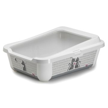 TRENDY CAT KATTENBAK OPEN + RAND CATS IN LOVE 50 CM