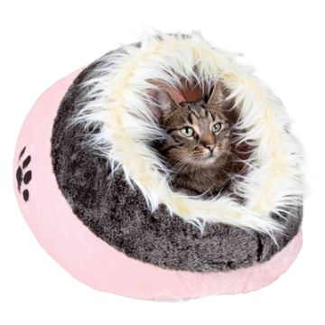 TRIXIE KATTENMAND IGLO MINOU ROZE / GRIJS 36X26X41 CM