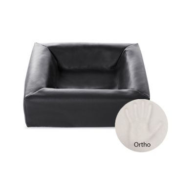 BIA BED HONDENMAND ORTHO ZWART 45X45 CM