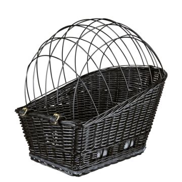 TRIXIE FIETSMAND MET DRAADKOEPEL ACHTEROP ZWART 35X49X55 CM