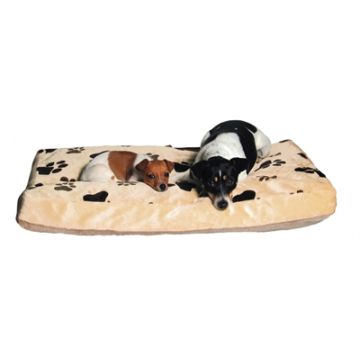 TRIXIE HONDENKUSSEN GINO POOTPRINT BEIGE/LICHTBRUIN 120X75 CM