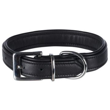 TRIXIE HALSBAND HOND ACTIVE COMFORT LEER ZWART 52-63X3,5 CM