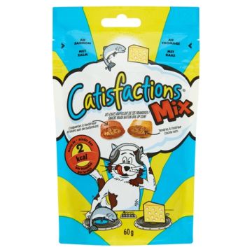 CATISFACTIONS MIX ZALM/KAAS 60 GR
