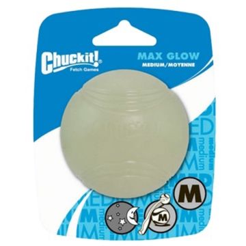 CHUCKIT MAX GLOW BAL GLOW IN THE DARK MEDIUM 6X6X6 CM