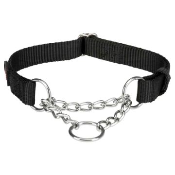 TRIXIE HALSBAND HOND PREMIUM CHOKER ZWART 30-40X1,5 CM