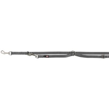 TRIXIE HONDENRIEM PREMIUM VERSTELBAAR GRAFIET GRIJS 200X1 CM