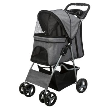 TRIXIE HONDENBUGGY GRIJS 47X80X100 CM TOT 15 KG