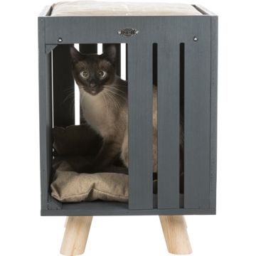 TRIXIE BE NORDIC KATTENHUIS ALVA ANTRACIET / ZAND 36X36X51 CM