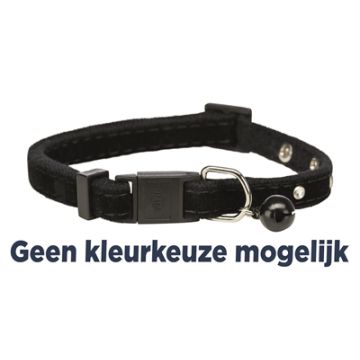 TRIXIE HALSBAND KAT FLUWEEL MET STRASS STEENTJES ASSORTI 4 ST