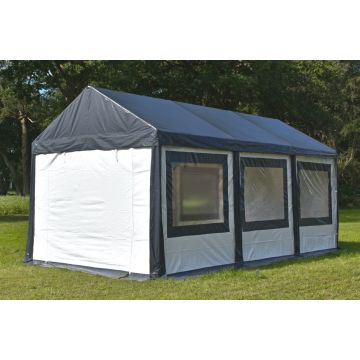 Ultimate Partytent PVC  3x6x2.2 meter in Wit-Antraciet