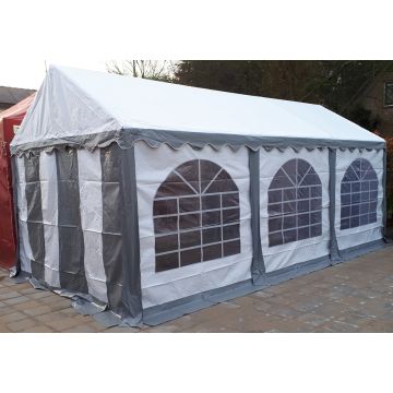 Professionele Partytent PVC 5x10x2,2 mtr in Wit-Grijs