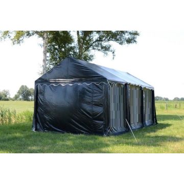 Opslagtent Premium PVC 4x8 mtr in Zwart