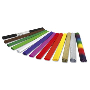 Folia FO-822134 Crepepapier 50cmx2,5m Krimp à 10 Vouw Rood