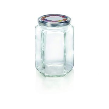 Leifheit 3211 Jampot Zeshoekig 770ml Glas/Zilver 