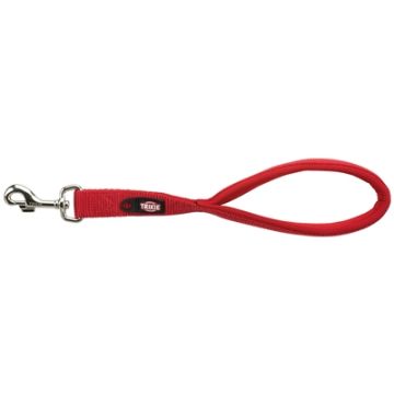 TRIXIE HONDENRIEM PREMIUM KORTHOUDER ROOD 37X2,5 CM