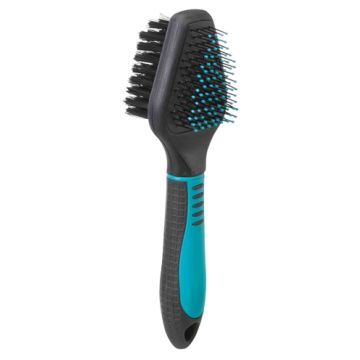 TRIXIE BORSTEL 2-ZIJDIG KUNSTSTOF / NYLONHAREN&DRAADPINNEN 19X6 CM 2 ST