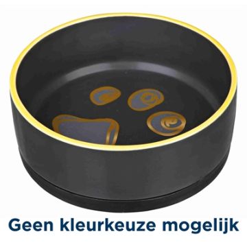 TRIXIE VOERBAK JIMMY KERAMIEK / RUBBERRAND ASSORTI 16X16 CM 750 ML