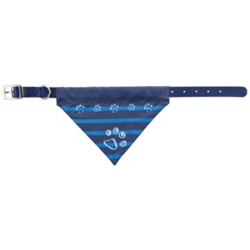 TRIXIE HALSBAND HOND NYLON MET DOEK INDIGO 19-24X1 CM