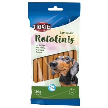 TRIXIE SOFT SNACK ROTOLINIS GEVOGELTE 12 CM 12X12 ST