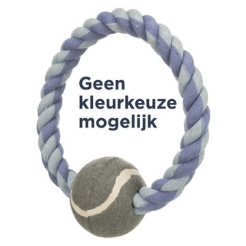 TRIXIE TOUWRING MET TENNISBAL ASSORTI 18X6X6 CM 3 ST