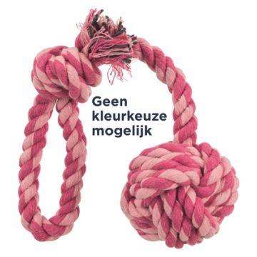 TRIXIE TOUW MET KNOOPBAL ASSORTI 30X5,5X5,5 CM 4 ST