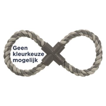 TRIXIE DUBBEL-TREKSPEELTJE 8 VORMIG FLOSTOUW  ASSORTI 35 CM 3 ST