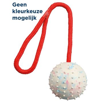 TRIXIE NATUURRUBBER BAL AAN KOORD ASSORTI 30X7X7 CM 3 ST