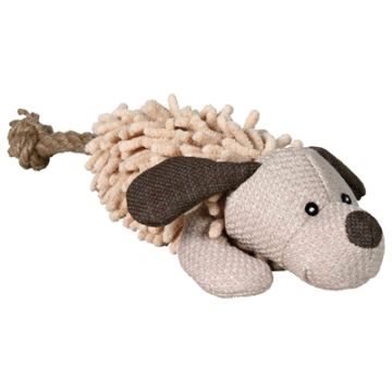 TRIXIE HOND MET TOUW VAN STOF / PLUCHE MET GELUID 30 CM 3 ST