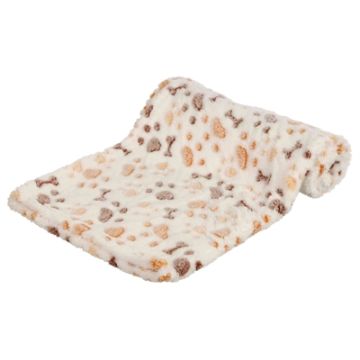 TRIXIE DEKEN LINGO SOFTFLEECE WIT / BEIGE 75X50X2 CM 2 ST