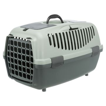 TRIXIE BE ECO VERVOERSBOX CAPRI ANTRACIET / GRIJS-GROEN 55X37X34 CM