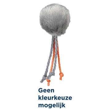 TRIXIE BAL MET TOUWTJES PLUCHE MET KATTENMUNT ASSORTI 4X4X4 CM 100 ST