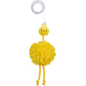 TRIXIE KIP AAN ELASTISCH KOORD PLUCHE MET CATNIP 20 CM 4 ST