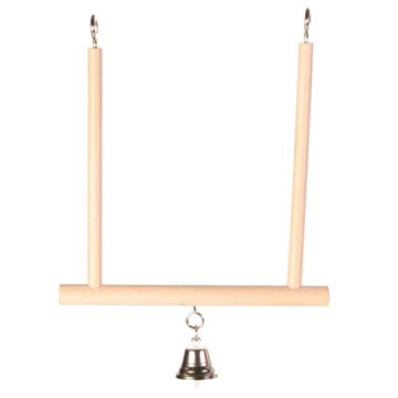 TRIXIE TRAPEZESCHOMMEL MET BEL HOUT 12X13 CM 4 ST